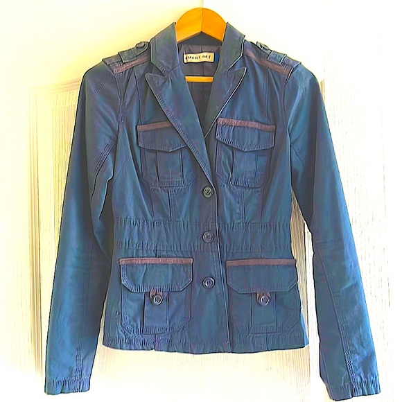 Women’s sport blazer, dark blue, distressed. Good condition, boho style - Picture 1 of 6